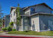 Thumbnail 6 of 46 - a blue house with a sidewalk in front of it at Troutdale Terrace, Oregon