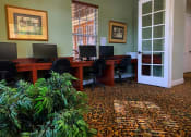 Thumbnail 10 of 20 - Portofino Apartments business center with computer at Portofino, Palm Springs, FL