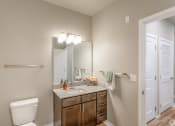 Thumbnail 8 of 48 - bathroom with single sink and lighting above mirror at Salish Flats APARTMENTS, Airway Heights, WA 99001