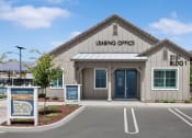 Thumbnail 35 of 35 - a building with a leasing office on the side of it at Solstice at Fiddyment Ranch, California, 95747