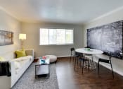Thumbnail 2 of 26 - Living area with modern decor at THE POST Apartments, PLEASANT HILL 