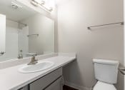 Thumbnail 14 of 31 - a bathroom with a sink toilet and mirror at Township Eastside, Portland, Oregon