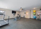 Thumbnail 5 of 14 - Gym with Tradmill, Stationary Bike Machines, Mats, Equipment, Large Window, Ceiling Fan, and TV at VINTAGE AT CITI VISTA, Nevada