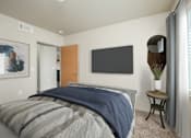 Thumbnail 4 of 32 - Bedroom with cozy bed at Vintage at Laughlin, Laughlin, Nevada