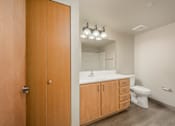 Thumbnail 8 of 32 - Bathroom with mirror and toilet at Vintage at Laughlin, Laughlin, NV