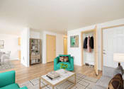 Thumbnail 4 of 37 - Spacious Living Area at Vancouver Mall Apartments, Vancouver Washington