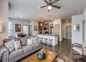 Thumbnail 6 of 25 - Bright living room in Georgetown TX apartments near Austin and Round Rock