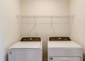 Thumbnail 38 of 45 - 3-BR Townhomes In North Charleston, SC - Highland Townhomes - In-Unit Washer And Dryer With A Storage Rack