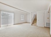 Thumbnail 9 of 48 - renovated living room with carpet and stairs