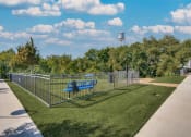 Thumbnail 26 of 40 - Pet-Friendly Apartments in Rowlett TX - Village of Rowlett - Pet Park Surrounded by Lush Landscaping