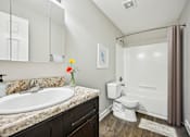 Thumbnail 11 of 20 - Bathroom in Marietta affordable apartment with modern vanity