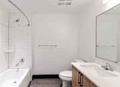 Thumbnail 20 of 37 - Pet-friendly home featuring a modern bathroom in a Miami Beach apartment.