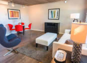 Thumbnail 17 of 19 - living room with wood-style flooring