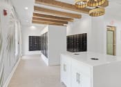 Thumbnail 25 of 35 - Savannah, GA Apartments – The Palms at Chatham– a mail room with white cabinets and white walls