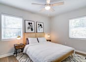 Thumbnail 8 of 21 - Collier Flats Apartments in Atlanta GA photo of  bedroom with ceiling fan