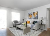 Thumbnail 7 of 21 - Collier Flats Apartments in Atlanta GA photo of living room with hardwood flooring