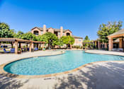 Thumbnail 1 of 20 - A pool with a sign that says "NO DIVING" in the middle of it.