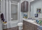 Thumbnail 10 of 25 - Bathroom with modern finishes in luxury apartments in Williamson County TX