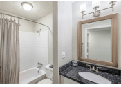 Thumbnail 9 of 30 - Springdale Glen apartments in Clarkston Georgia photo of bathroom with custom lighting