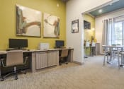 Thumbnail 18 of 20 - Apartments in Houston, TX for Rent – Gramercy Park -  business center with two desks and computers