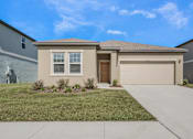 Thumbnail 8 of 63 - A house with a brown garage door and a brown front door.