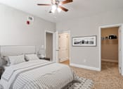 Thumbnail 8 of 24 - Carpeted bedroom with large closet in pet-friendly apartments near Briarcliff, Atlanta.