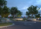 Thumbnail 21 of 22 - a rendering of a parking lot with cars and trees