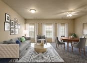 Thumbnail 9 of 25 - Apartments in Clarksville, TN for Rent - Parc at Clarksville - living room area with windows