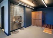 Thumbnail 17 of 31 - 3thirty3 new rochelle ny apartment high rise photo of fitness center infrared sauna area with drinking water fountain and water bottle filling station