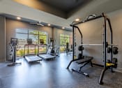 Thumbnail 10 of 23 - Fully equipped fitness center with strength training equipment at Springview Apartments in Decatur, GA.