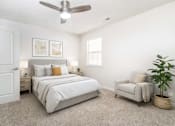Thumbnail 9 of 21 - Modern apartment bedroom with natural light at Sugar Creek Apartments Winston Salem