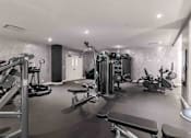 Thumbnail 7 of 27 - a gym with weights and cardio equipment in a home gym