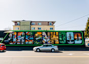 Thumbnail 10 of 15 - a mural on the side of a building