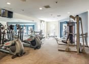 Thumbnail 3 of 11 - Apartments in Glendale Heights - The Mark - gym fitness center with cardio equipment and weights for strength training