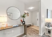 Thumbnail 8 of 28 - Welcoming apartment entryway opening into the living area at Twin Oaks near Oak Grove