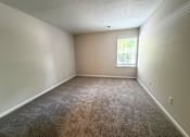 Thumbnail 7 of 25 - A room with a carpeted floor and a window.