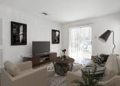 Thumbnail 29 of 33 - apartment living room with sliding glass door to patio