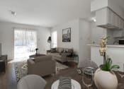 Thumbnail 28 of 33 - living room and dining room in apartment