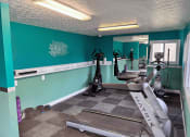 Thumbnail 20 of 27 - a gym with treadmills and other exercise equipment