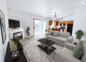 Thumbnail 2 of 32 - a living room with a couch and a coffee table