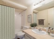 Thumbnail 6 of 24 - large full bathroom with large mirror