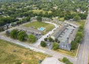 Thumbnail 33 of 34 - an aerial view of a parking lot