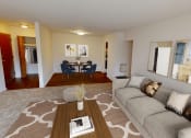 Thumbnail 4 of 18 - Living room and dinning area in apartment at Chateau Riviera