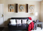 Thumbnail 1 of 31 - apartment living room with a leather couch