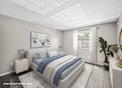 Thumbnail 3 of 25 - Apartment bedroom with natural light from big window