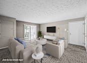 Thumbnail 1 of 25 - Apartment living room with a patio