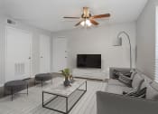 Thumbnail 3 of 15 - spacious living room in apartment