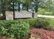 Thumbnail 28 of 30 - a welcome sign for Fox Crest Apartments