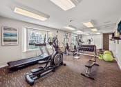 Thumbnail 18 of 23 - a gym with cardio machines and other exercise equipment