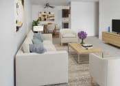 Thumbnail 1 of 22 - living room at Fountains in the Park Apartments
